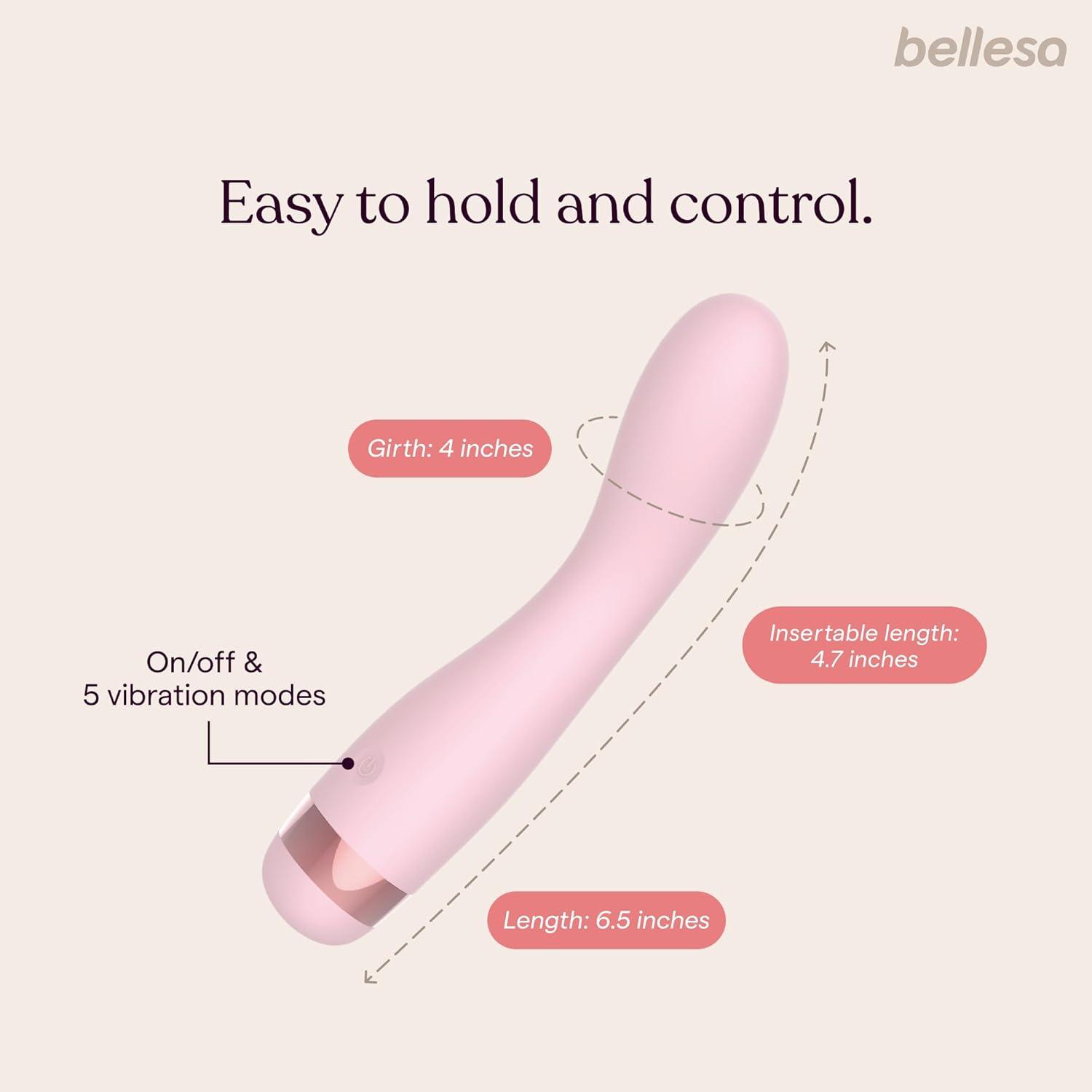 imageBELLESA Aurora SoftTouch GSpot Vibrator GSpot Stimulation Silicone Waterproof USB Rechargeable
