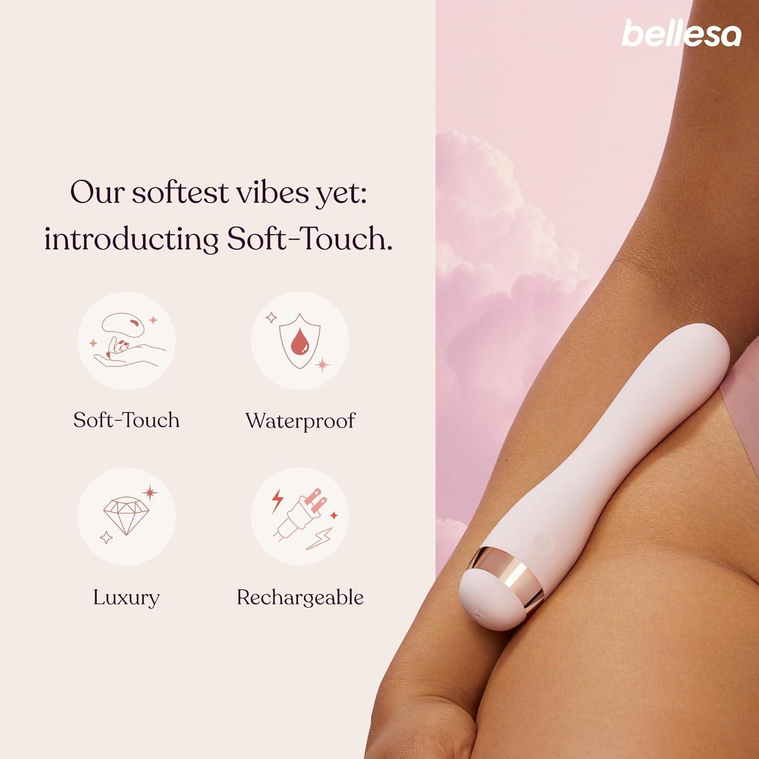 imageBELLESA Aurora SoftTouch GSpot Vibrator GSpot Stimulation Silicone Waterproof USB Rechargeable