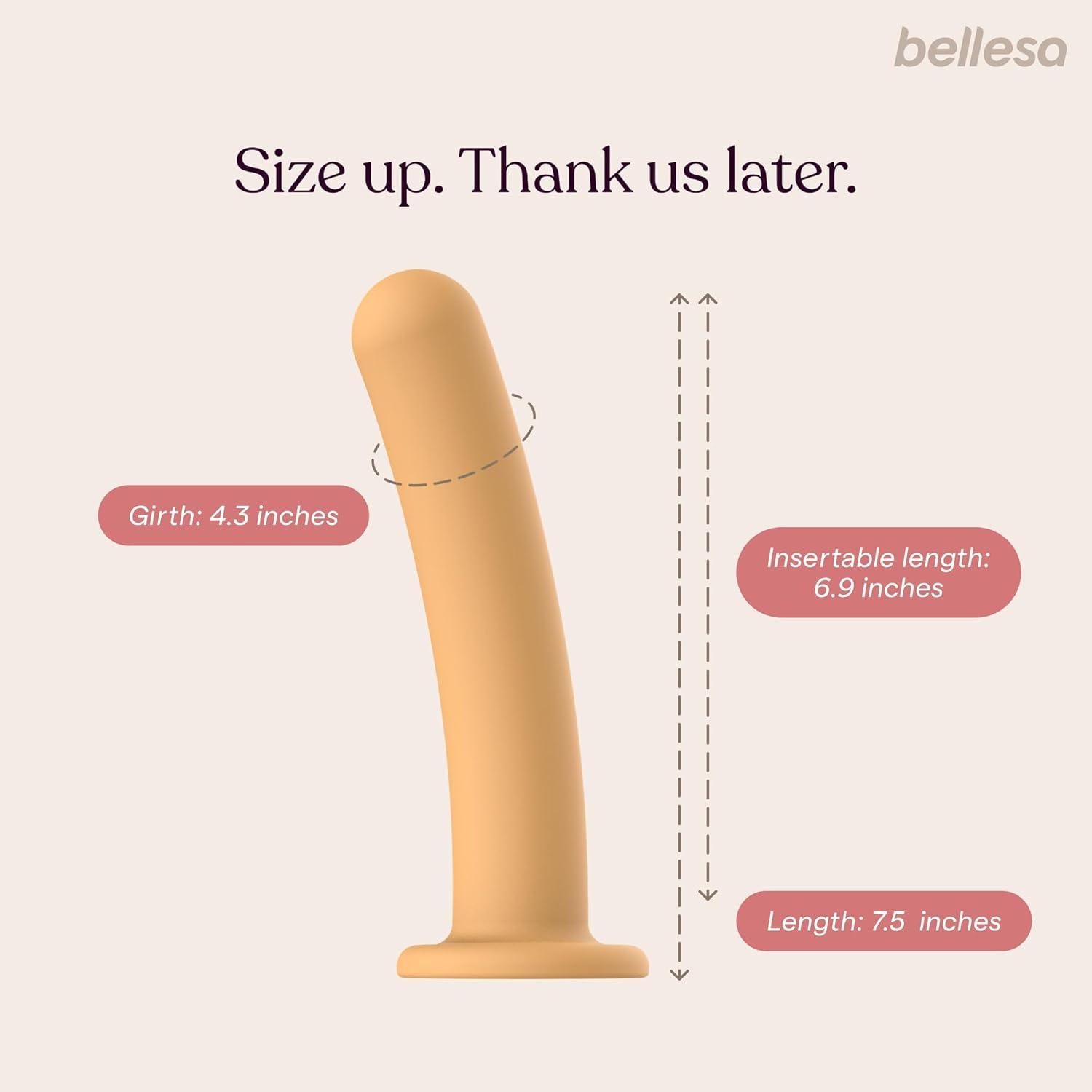imageBELLESA Luxe Dildo 7 GSpot Stimulation Large Dildo Beginner Friendly Silicone Waterproof