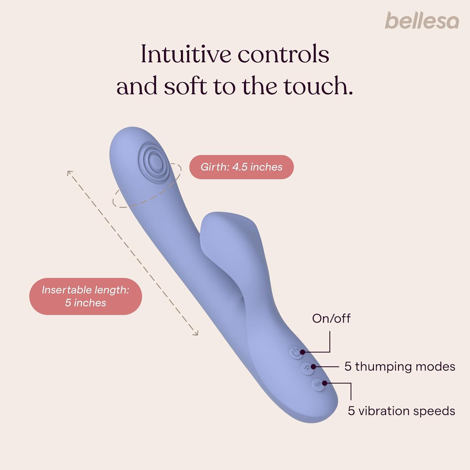 imageGThump GSpot Rabbit Vibrator Clitoral Stimulation GSpot Stimulation Clitoral Vibrator Waterproof USB Rechargeable