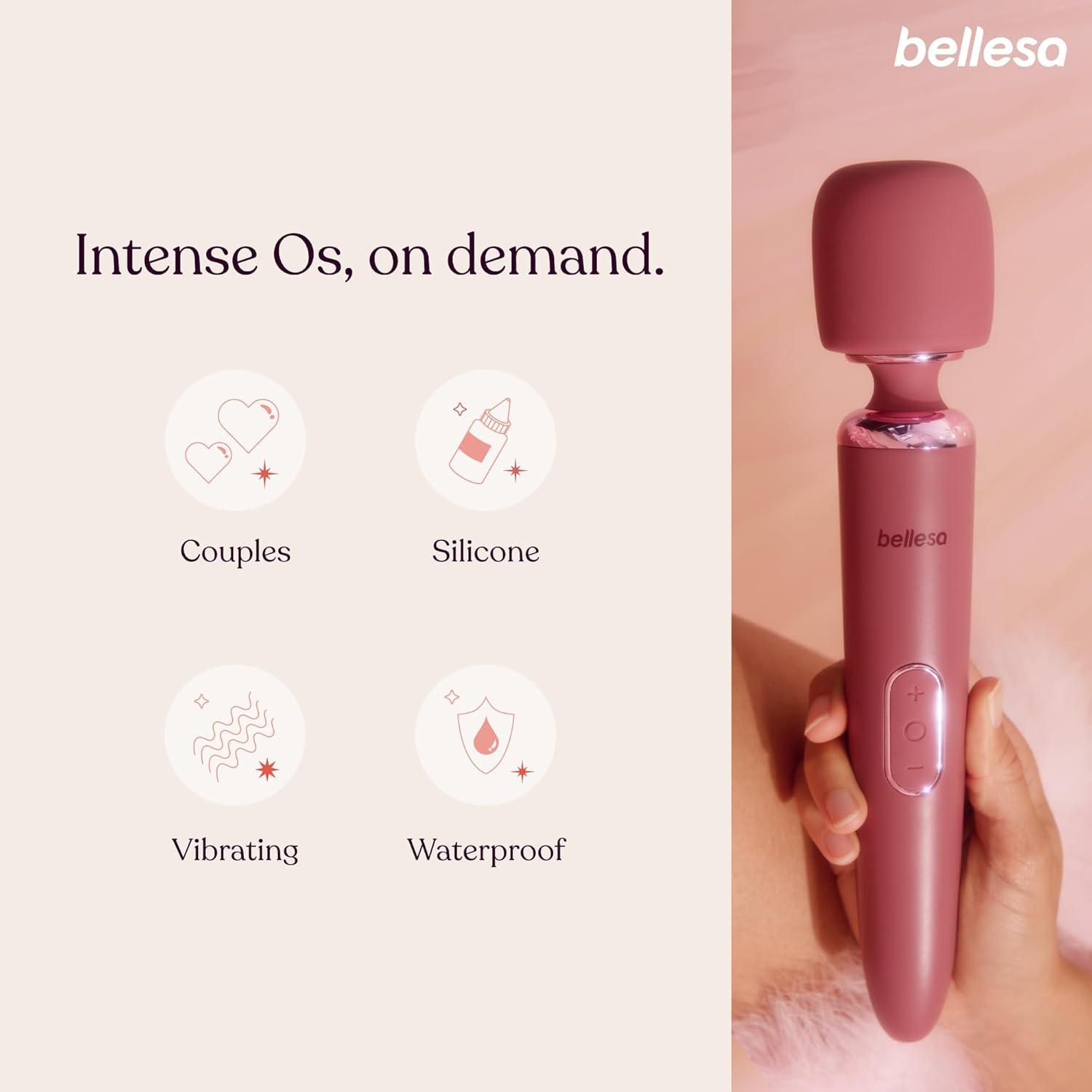 imageBELLESA Luxe Rechargeable Wand Wand Vibrator Clitoral Vibrator Clitoral Stimulation Rechargeable Waterproof