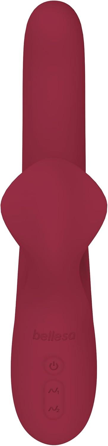 imageBELLESA DP Rabbit Clitoral Stimulation GSpot Stimulation Anal Stimulation Silicone Waterproof USB Rechargeable