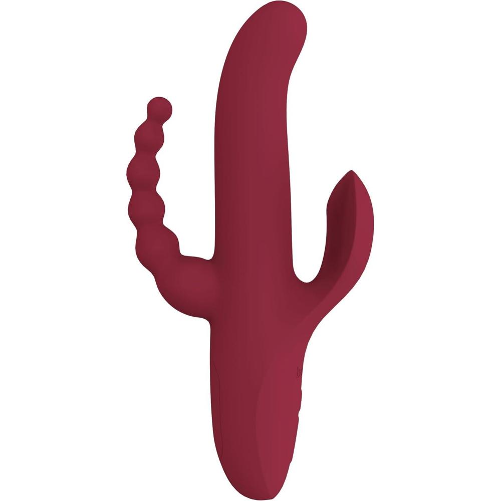 imageBELLESA DP Rabbit Clitoral Stimulation GSpot Stimulation Anal Stimulation Silicone Waterproof USB Rechargeable